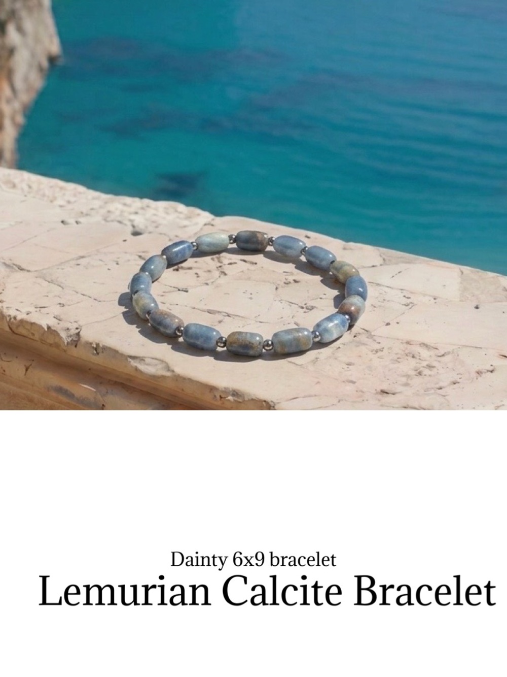 Lemurian Calcite Bracelet 6x9